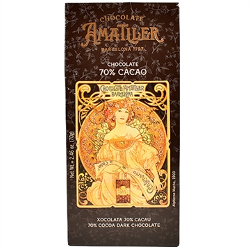 Amatller 70% mørk sjokolade - 70g